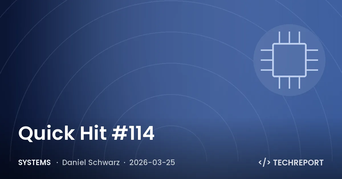 Systems — Quick Hit #114