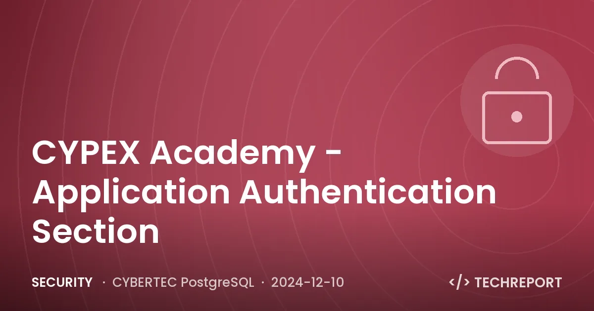 CYPEX Academy - Application Authentication Section