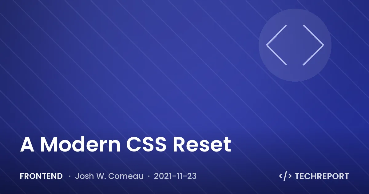 Frontend — A Modern CSS Reset