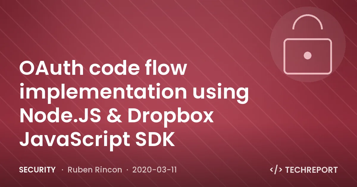 OAuth code flow implementation using Node.JS & Dropbox JavaScript SDK