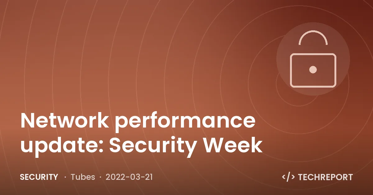 Security — Network performance update: Security Week