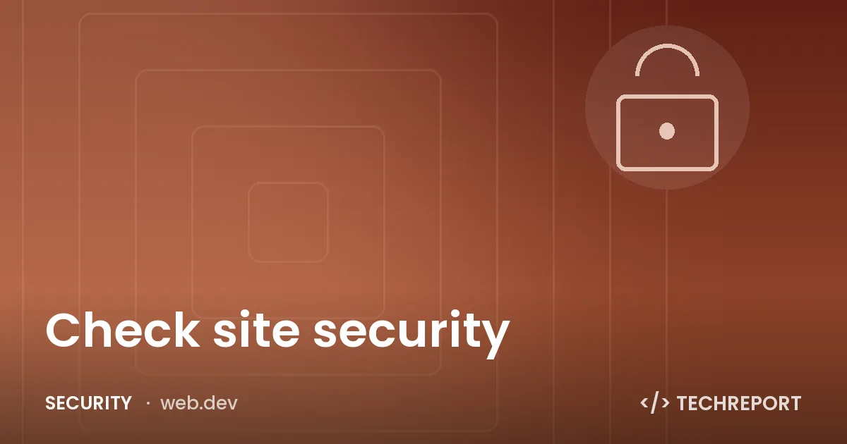 Check site security