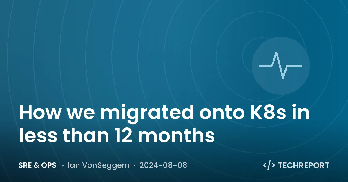 SRE & Ops — How we migrated onto K8s in less than 12 months