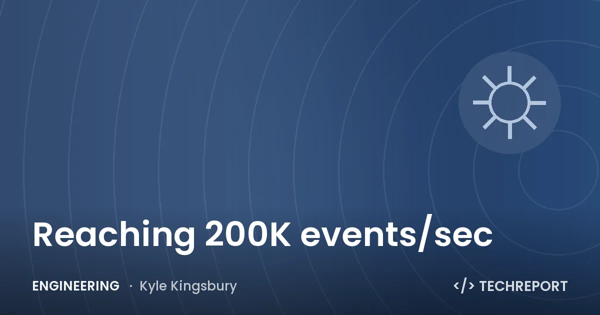 Reaching 200K events/sec