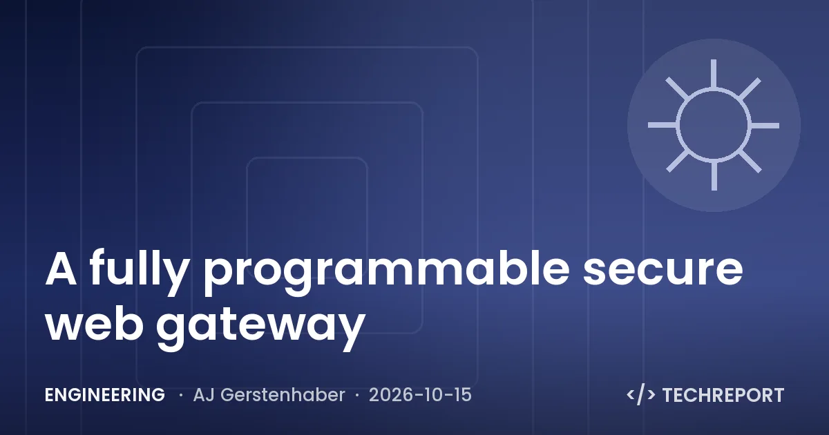 A fully programmable secure web gateway
