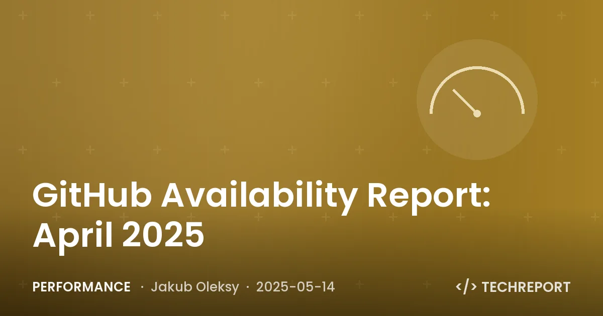 GitHub Availability Report: April 2025