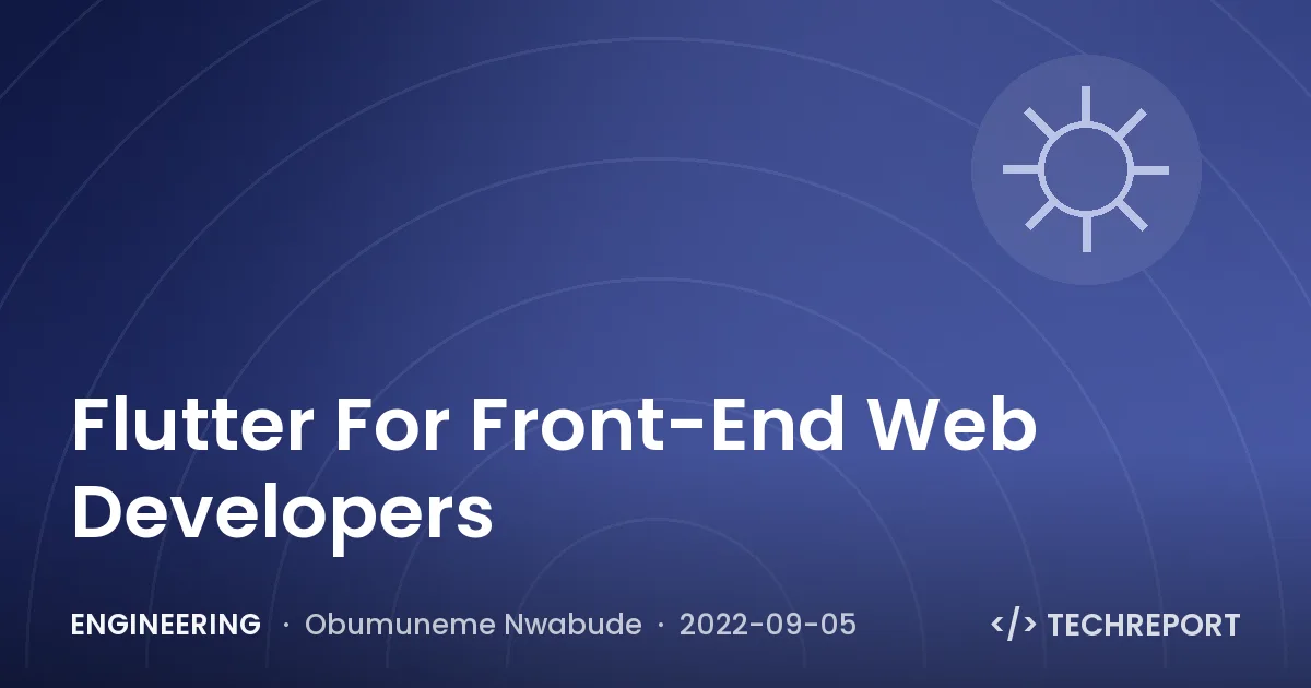 Flutter For Front-End Web Developers
