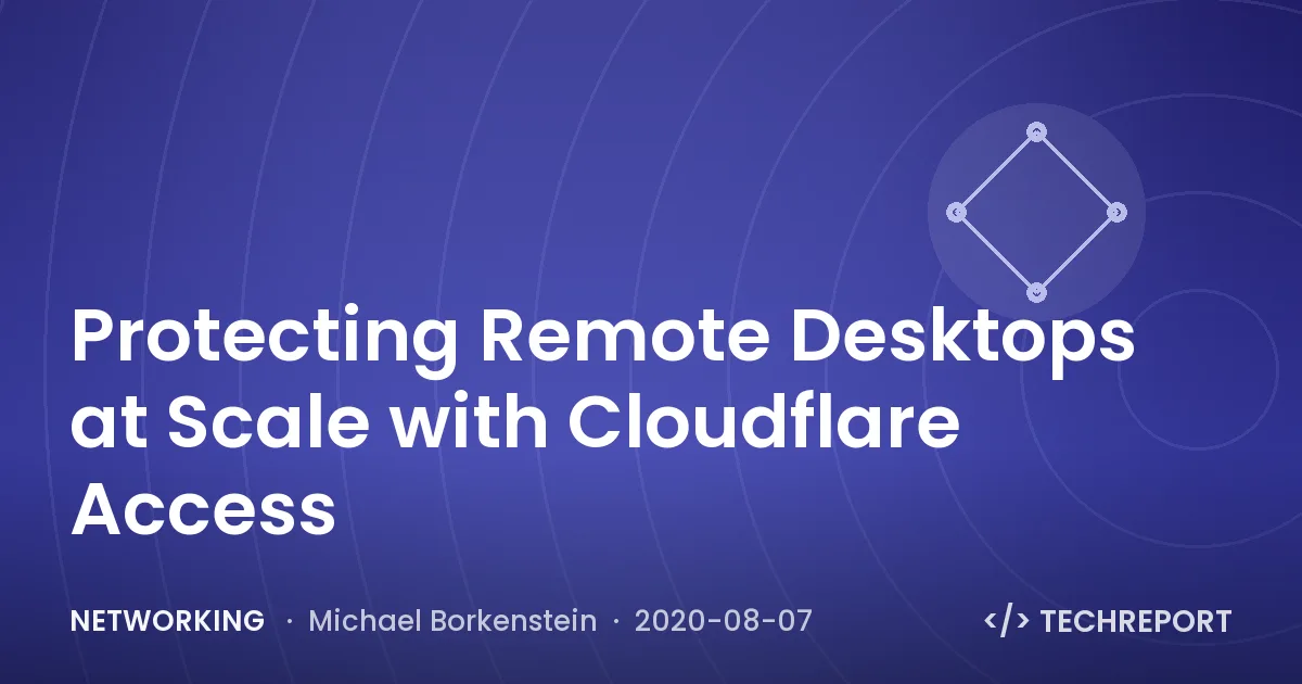Networking — Protecting Remote Desktops at Scale with Cloudflare Access