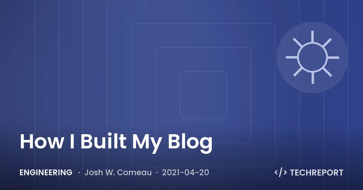 Engineering — How I Built My Blog