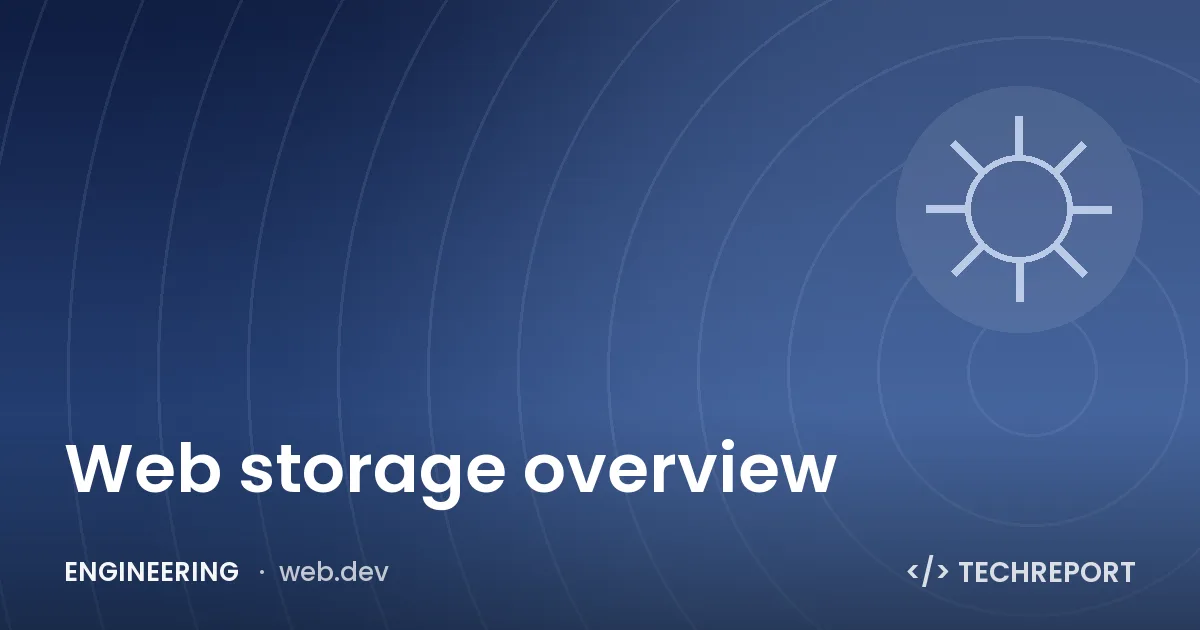 Web storage overview