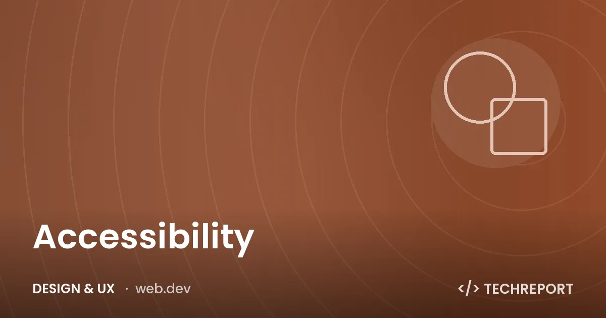 Design & UX — Accessibility