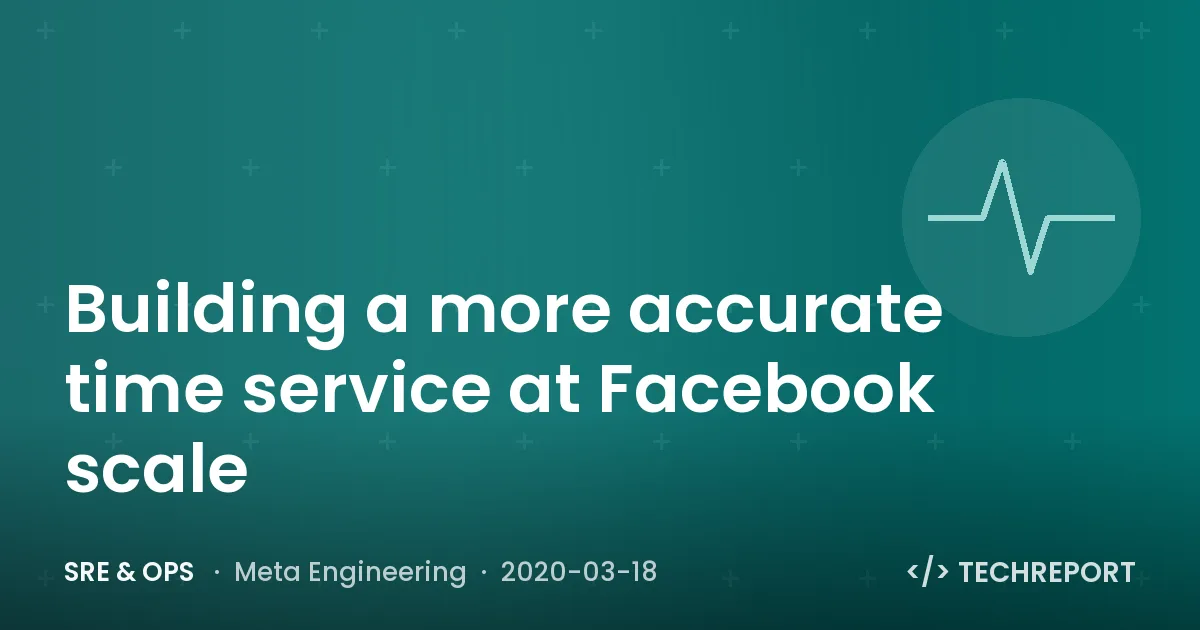 SRE & Ops — Building a more accurate time service at Facebook scale