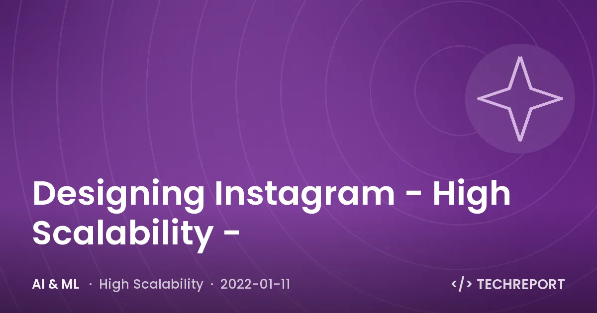 AI & ML — Designing Instagram - High Scalability -