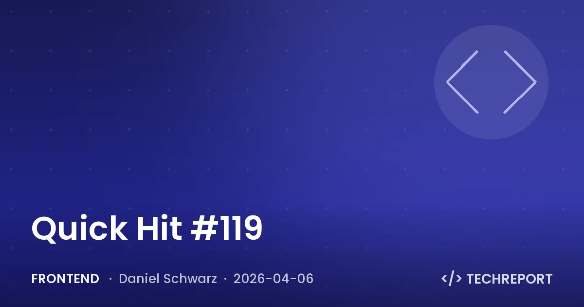 Frontend — Quick Hit #119