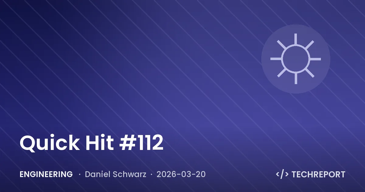 Engineering — Quick Hit #112