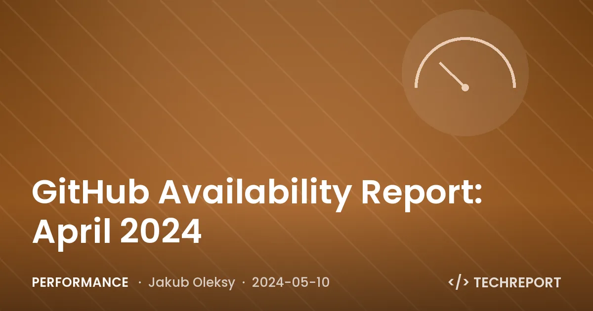 GitHub Availability Report: April 2024