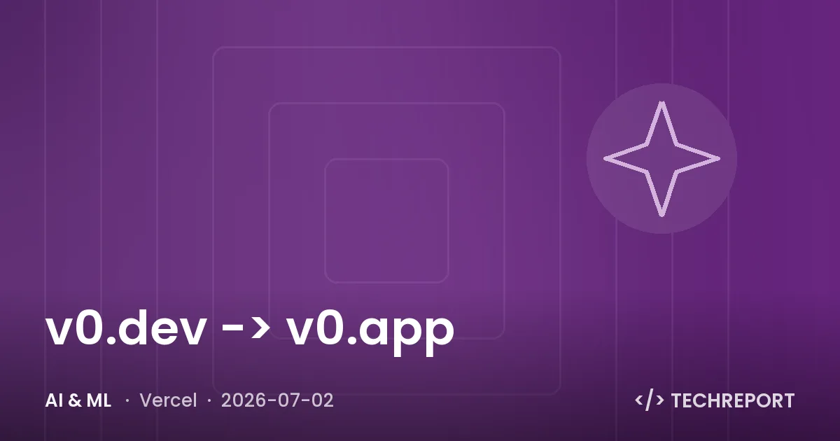 AI & ML — v0.dev -> v0.app