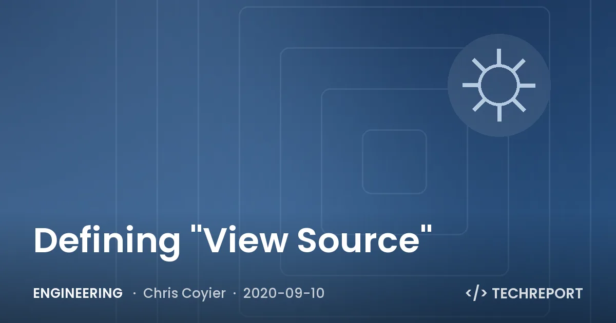 Defining "View Source"