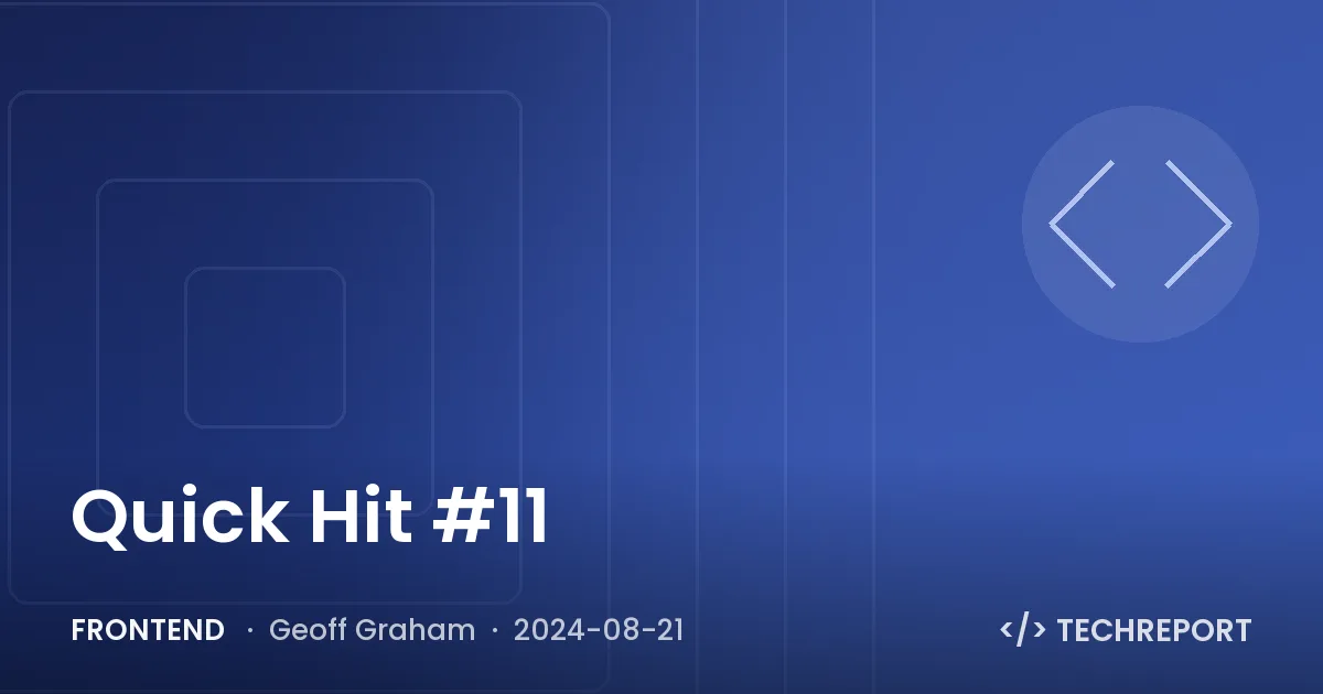 Frontend — Quick Hit #11