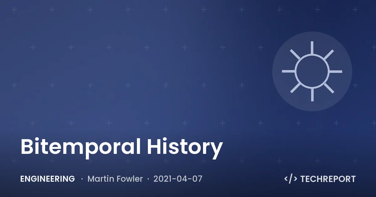 Bitemporal History