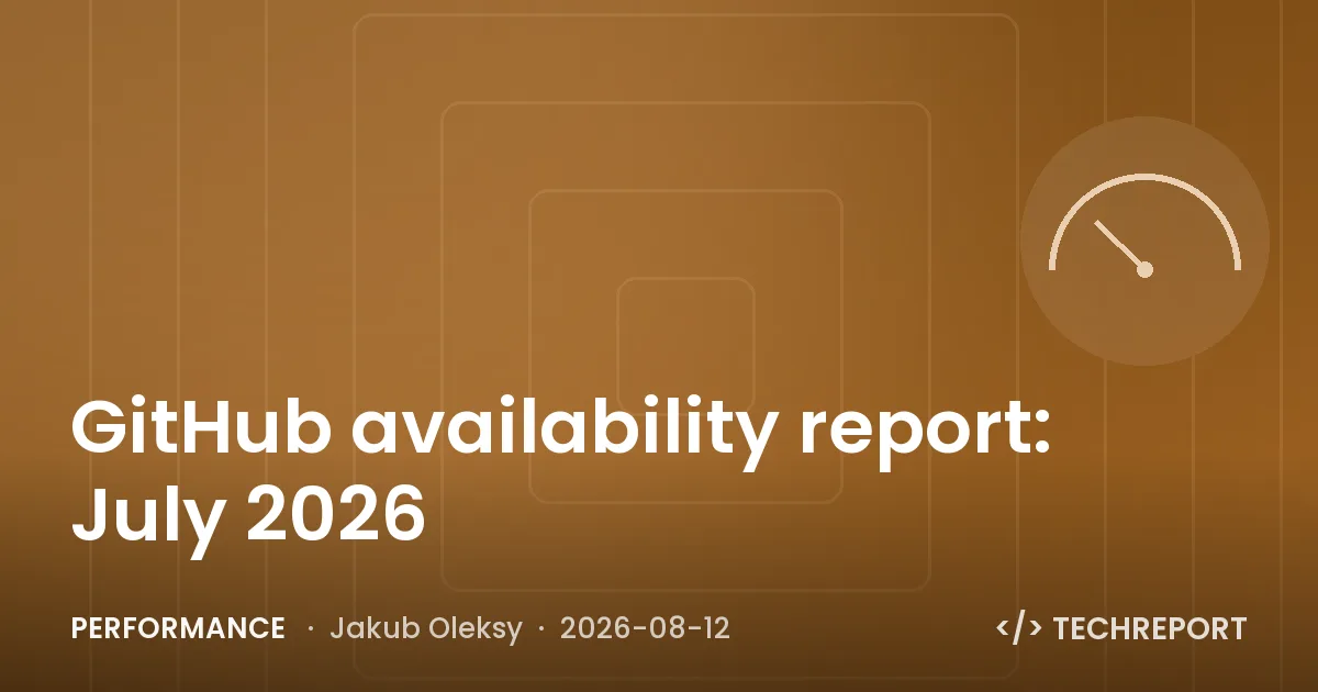 Performance — GitHub availability report: July 2026
