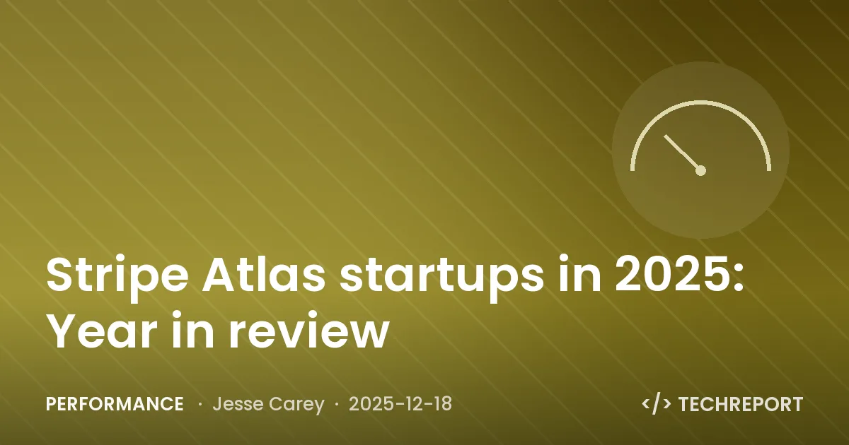 Performance — Stripe Atlas startups in 2025: Year in review