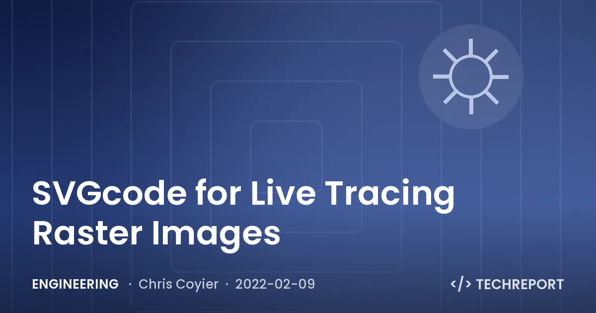 SVGcode for Live Tracing Raster Images