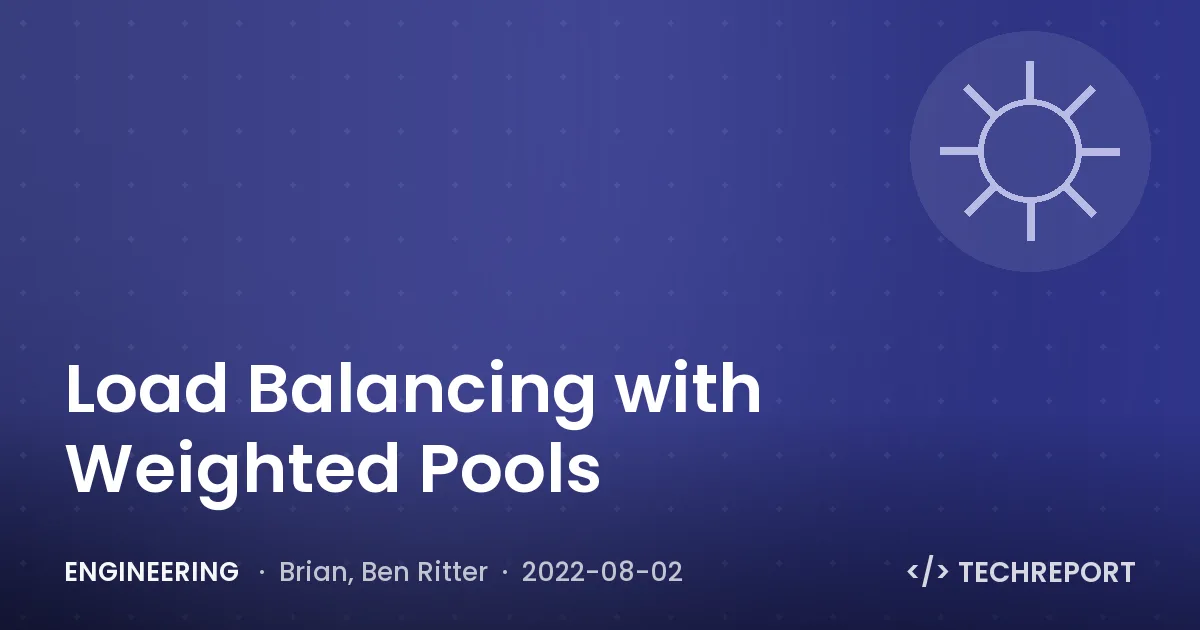 Load Balancing with Weighted Pools