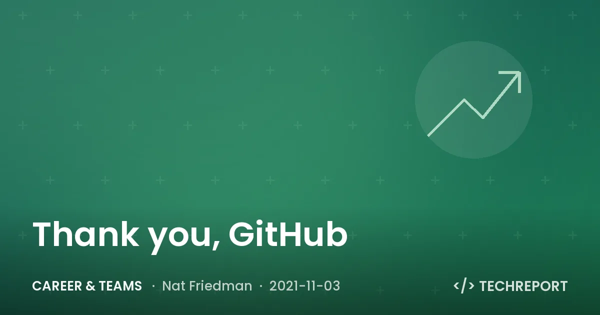Career & Teams — Thank you, GitHub