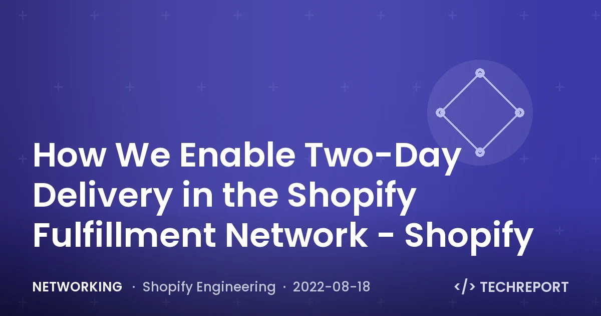 How We Enable Two-Day Delivery in the Shopify Fulfillment Network - Shopify