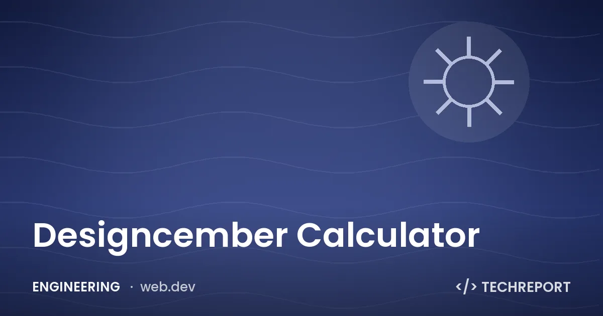 Designcember Calculator