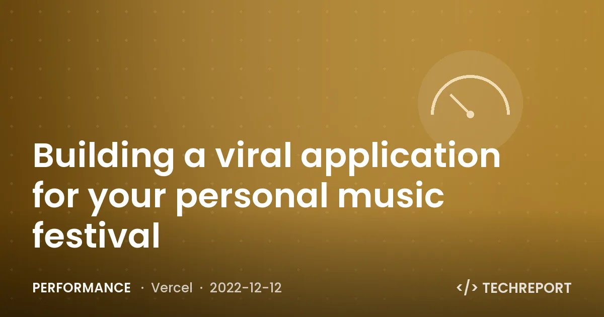 Building a viral application for your personal music festival
