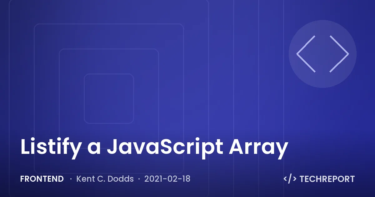 Listify a JavaScript Array
