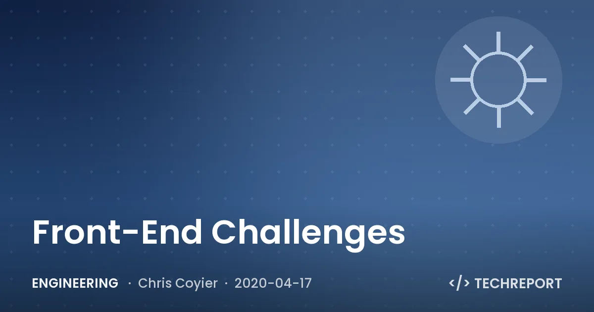 Front-End Challenges