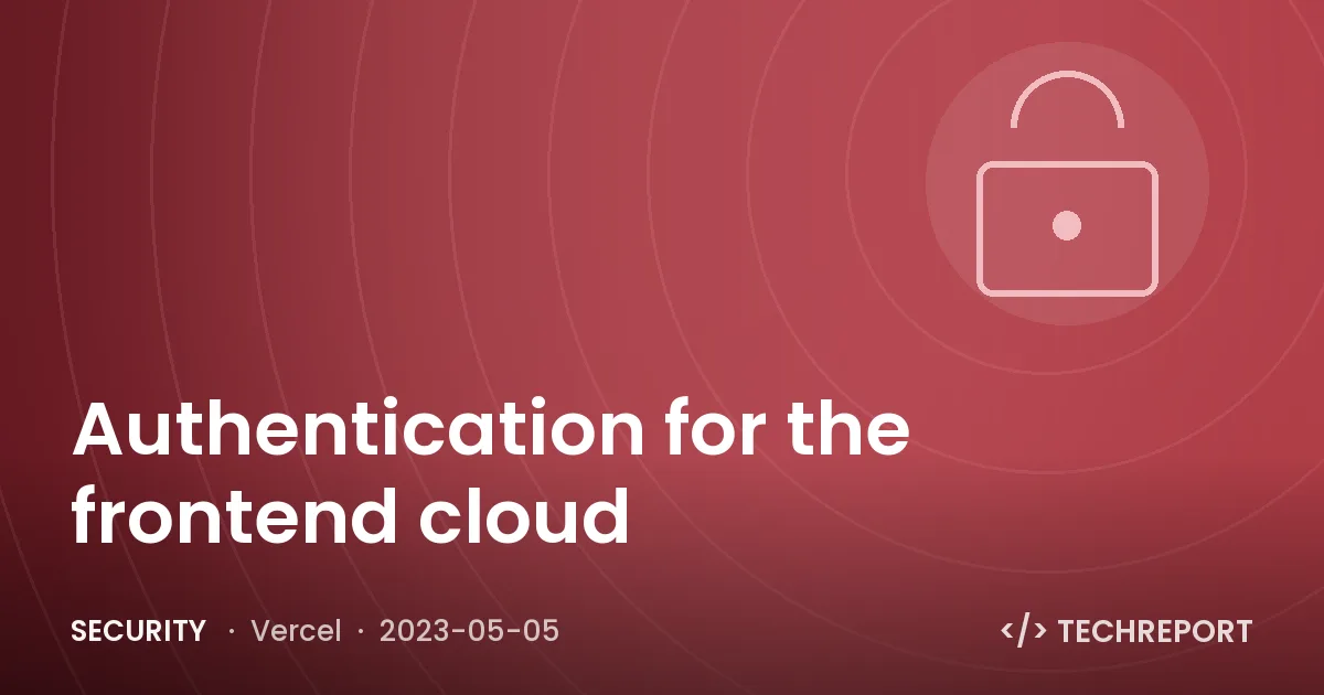 Authentication for the frontend cloud