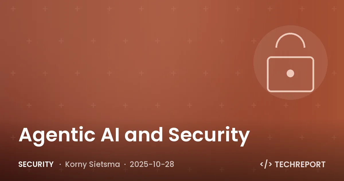 Security — Agentic AI and Security