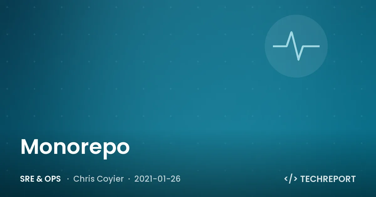 SRE & Ops — Monorepo