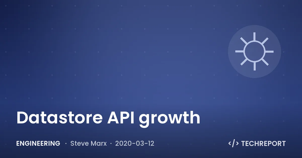 Datastore API growth