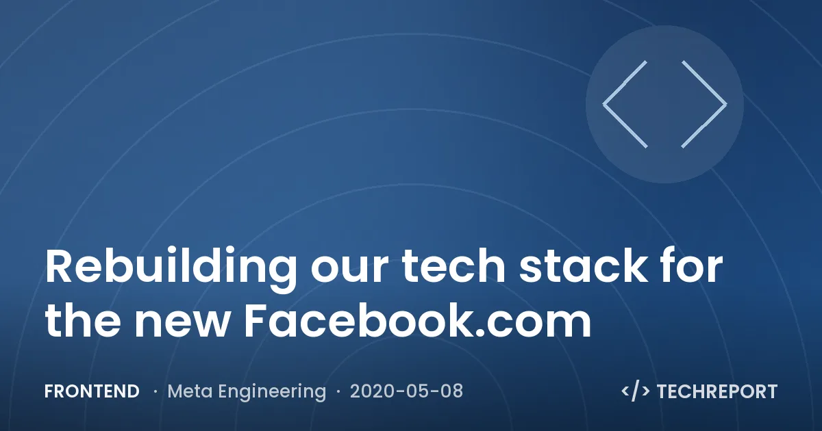Frontend — Rebuilding our tech stack for the new Facebook.com