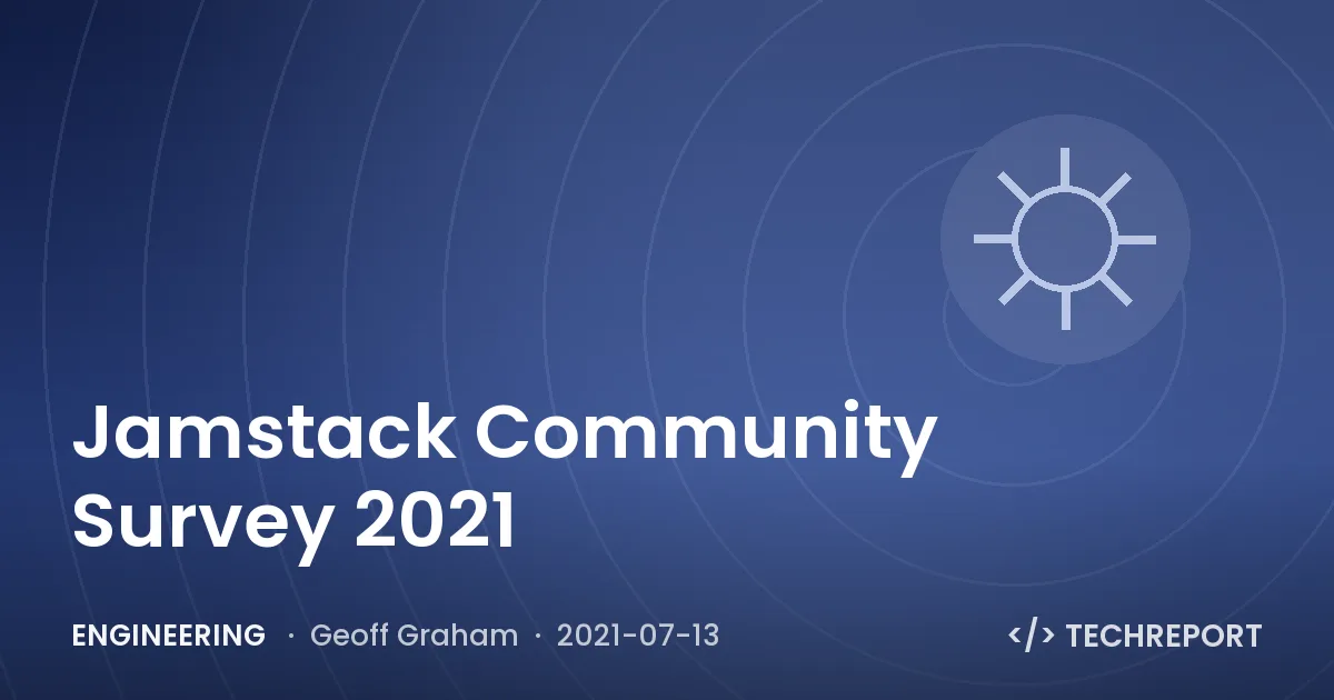 Jamstack Community Survey 2021
