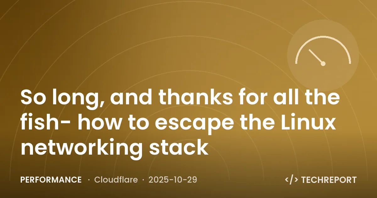 Performance — So long, and thanks for all the fish- how to escape the Linux networking stack
