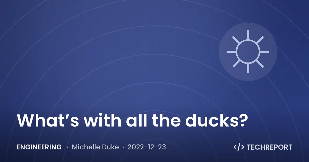 Engineering — What’s with all the ducks?