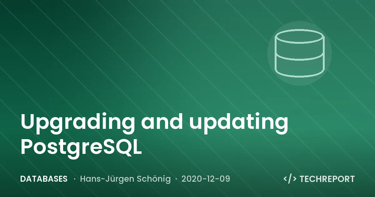 Upgrading and updating PostgreSQL