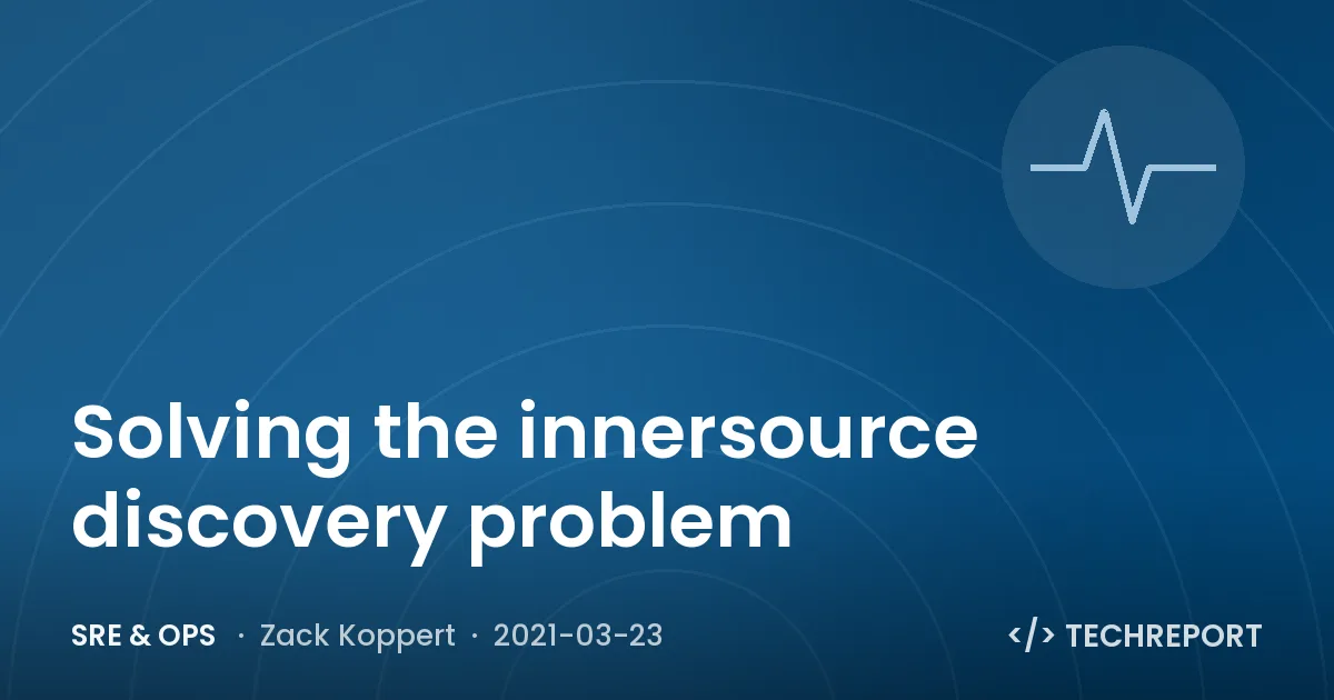 SRE & Ops — Solving the innersource discovery problem