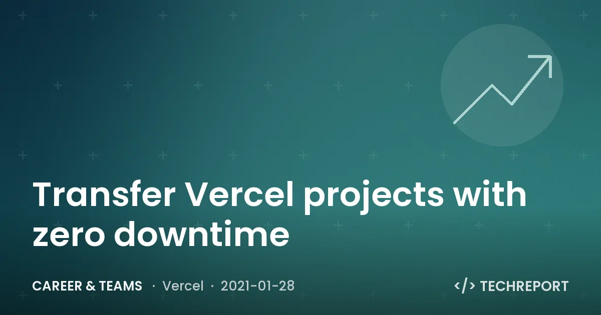 Career & Teams — Transfer Vercel projects with zero downtime