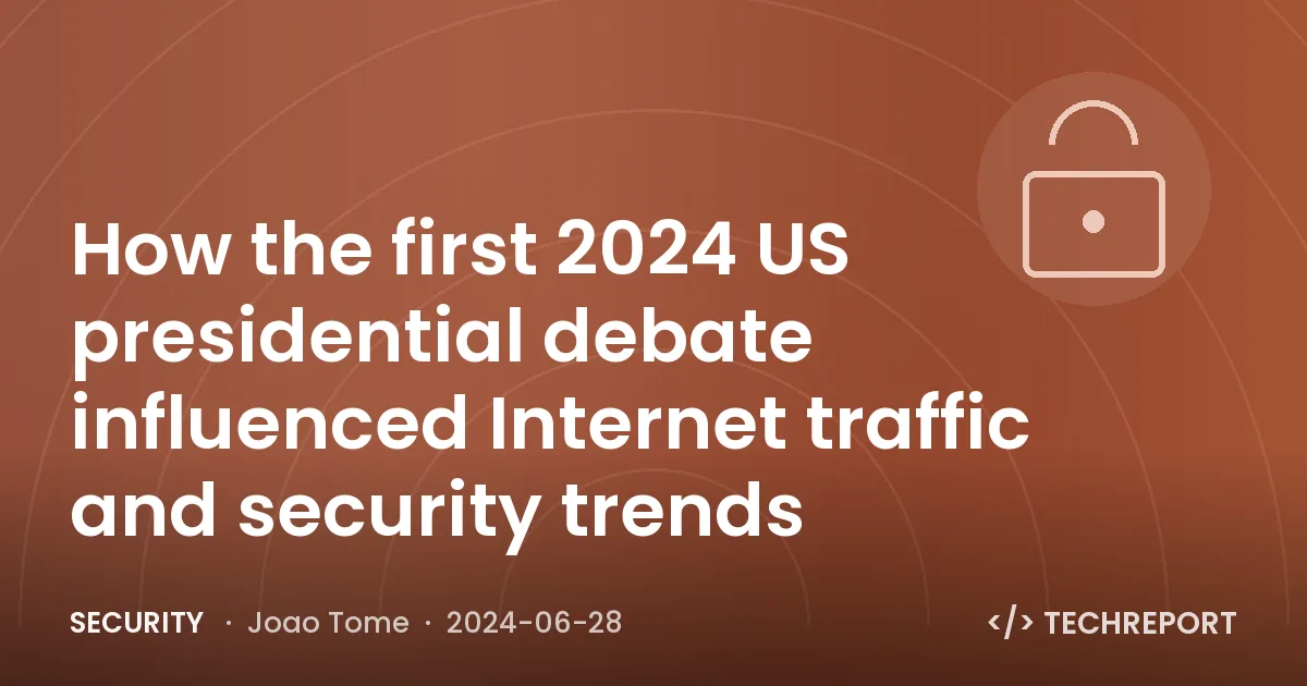 How the first 2024 US presidential debate influenced Internet traffic and security trends