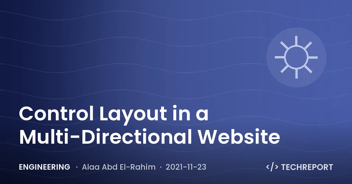 Engineering — Control Layout in a Multi-Directional Website