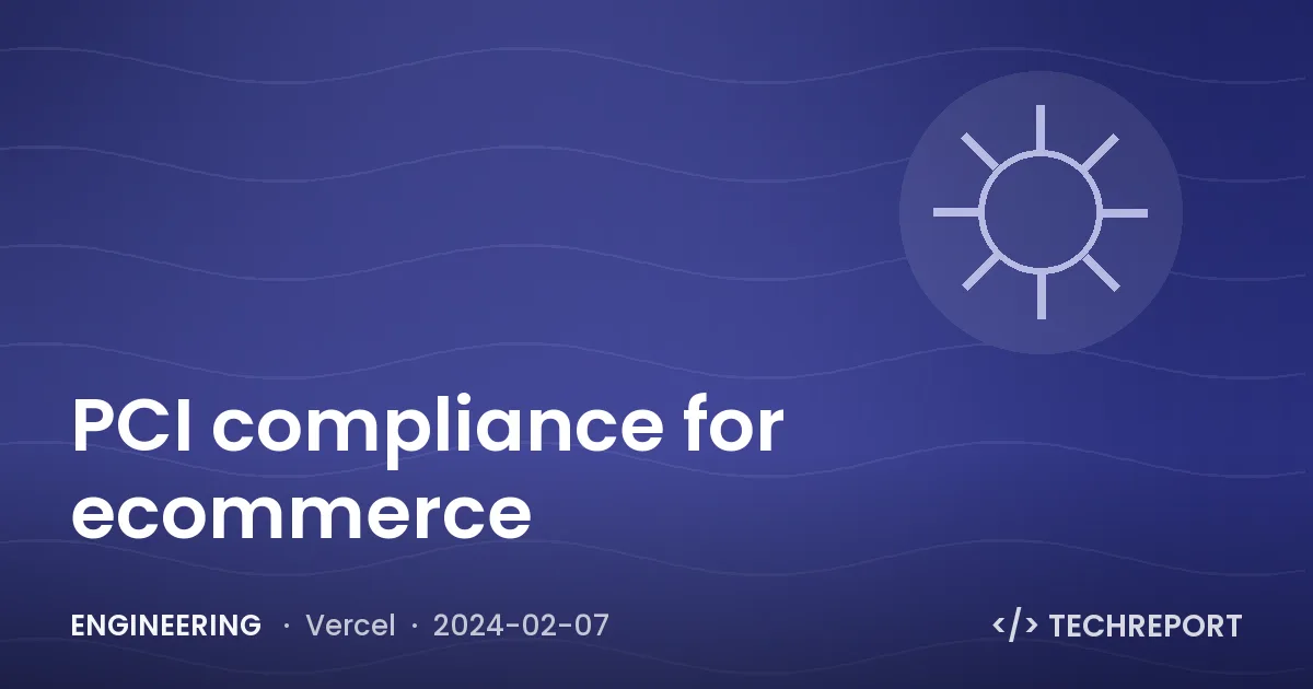 PCI compliance for ecommerce