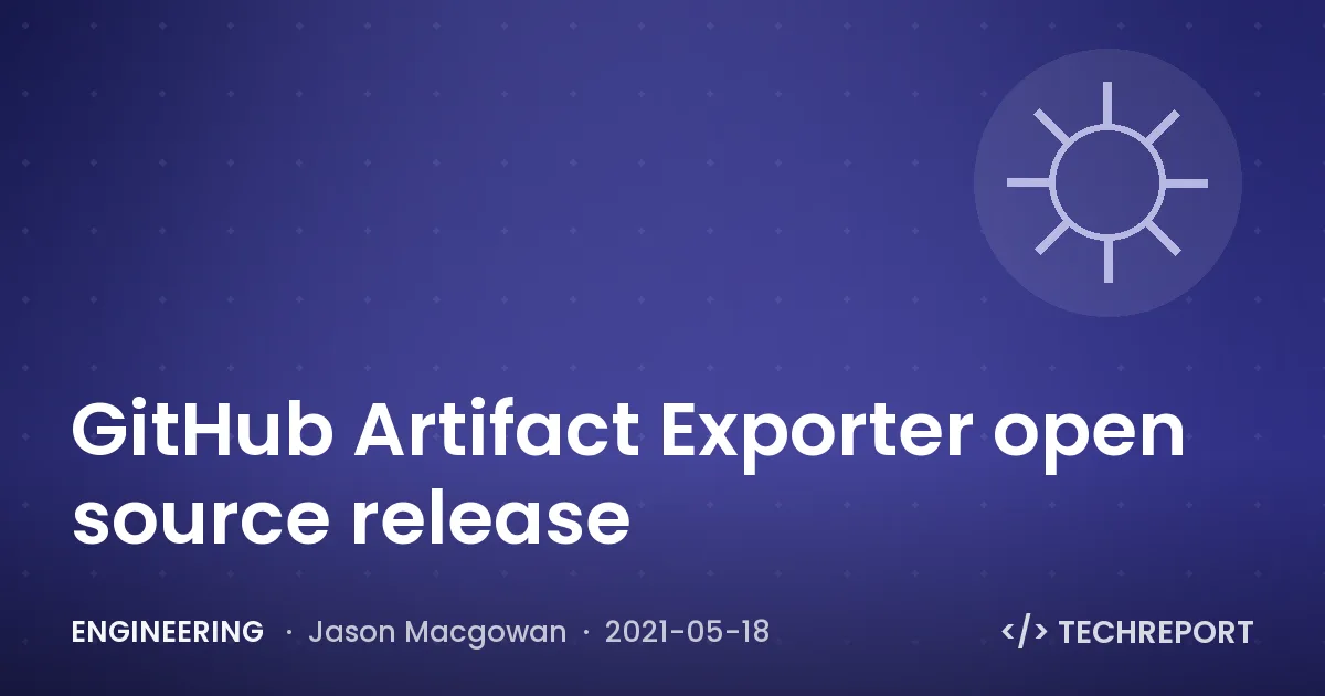 GitHub Artifact Exporter open source release
