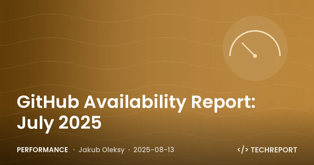 GitHub Availability Report: July 2025